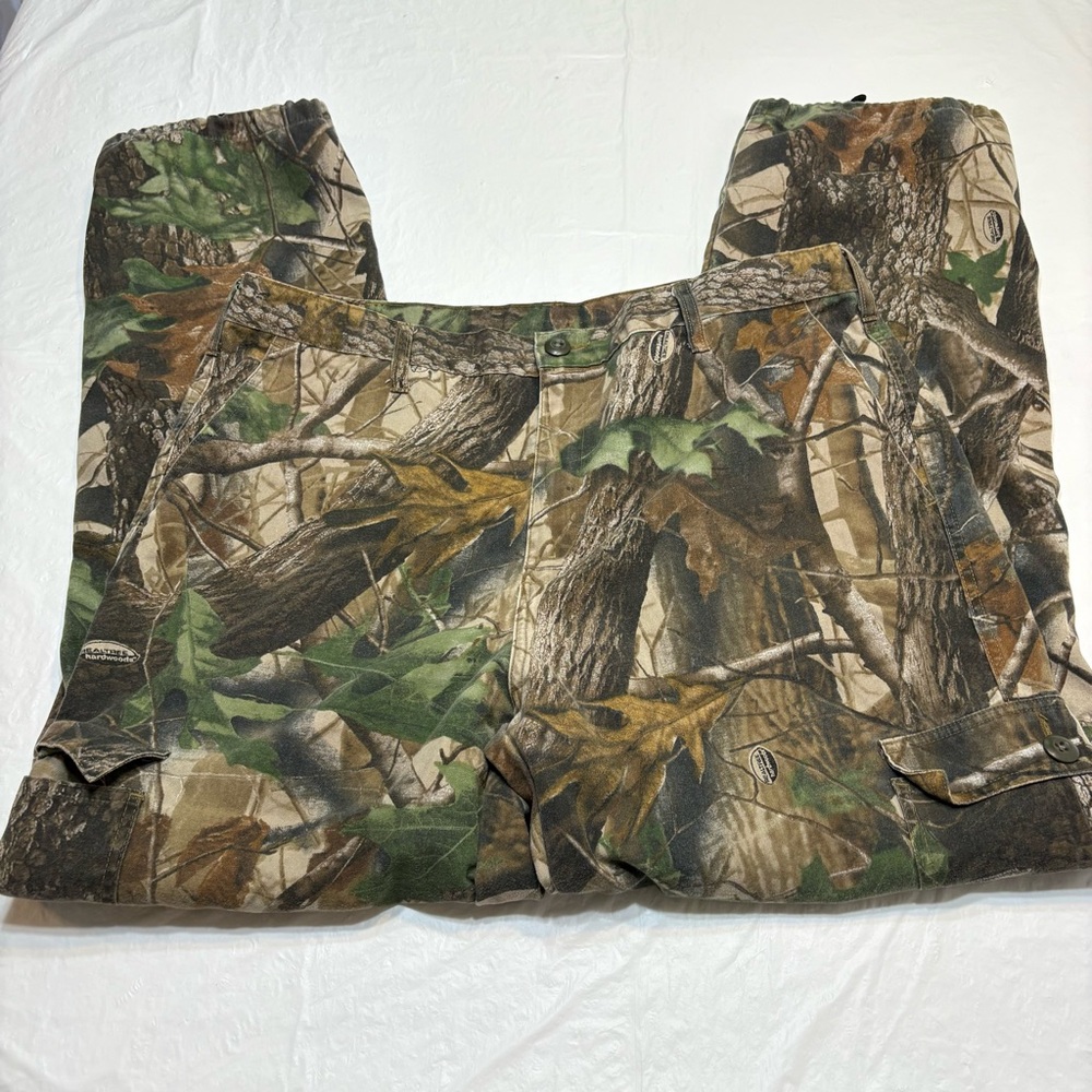 Vintage Ranger Realtree Hardwoods Adjustable Camo Camouflage Hunting Pants Men L